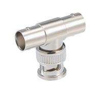 sourcing map BNC Mâle à BNC Femelle 3 Voie T Forme Adaptateur RF Coaxial Câble Connecteur