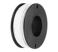 sourcing map Bobine de fil de cuivre étamé UL1007 avec conducteur toronné en PVC 22 AWG pour connexion interne, blanc, 10 m