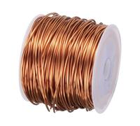 sourcing map Bobine de fil magnétique de 1 mm, 28 m, fil de cuivre émaillé, bobine de fil d'enroulement magnétique 200 g 155C pour transformateurs, inducteurs