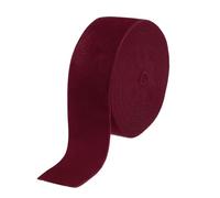 sourcing map Bobine de ruban de velours soyeux à face unique pour bouquets, loisirs créatifs, emballage cadeau, fête de mariage - 5,1 cm x 18 m - Bordeaux