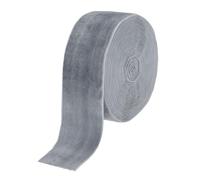 sourcing map Bobine de ruban de velours soyeux à face unique pour bouquets, loisirs créatifs, emballage cadeau, fête de mariage - 5,1 cm x 18 m - Gris