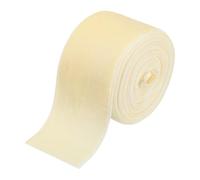 sourcing map Bobine de ruban de velours soyeux à face unique pour bouquets, loisirs créatifs, emballage cadeau, fête de mariage - Beige - 3,8 cm x 2,7 m
