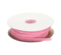sourcing map Bobine de ruban de velours soyeux à face unique pour bouquets, loisirs créatifs, emballage cadeau, fête de mariage - Rose vif - 0,6 cm x 45,2 m