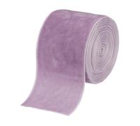sourcing map Bobine de ruban de velours soyeux à face unique pour bouquets, loisirs créatifs, emballage cadeau, fête de mariage - 5,1 cm x 2,7 m - Violet