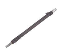 sourcing map Bois Ciseaux Couteau 4mm Tungstène Carbure Plat Pointe Sculpture Menuiserie Main Outil 150mm Longueur avec Cuir Tissu Poignée