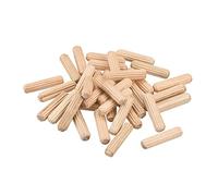 sourcing map Bois Goujons 50pcs 6x25mm(1/4"x1") Goujons Biseauté Terminaux Bois Chevilles Four Séché Bois Dur pour Menuiserie Meubles Étagère