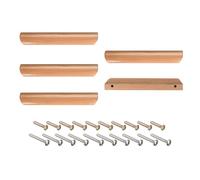 sourcing map Bois Tirer Poignées, 5pcs 160mm / 6.3" Trou Distance Bois Poignées pour Cuisine Meubles Tiroir Penderie Placard