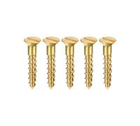 sourcing map Bois Vis M2x12mm Fendu Plat Tête Laiton Autotaraudant 50Pcs