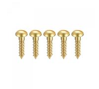 sourcing map Bois Vis M3 x 12mm Fendu Rond Tête Laiton Autotaraudant Vis 100 Pcs