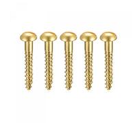 sourcing map Bois Vis M3 x 20mm Fendu Rond Tête Laiton Autotaraudant Vis 100 Pcs
