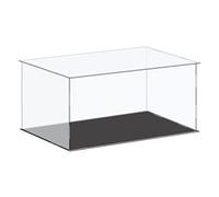 sourcing map Boîte de rangement cubique en acrylique transparent à assembler - 40,6 x 25,4 x 20,3 cm - Pour objets de collection