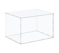 sourcing map Boîte de rangement cubique en acrylique transparent à assembler 40,6 x 30,5 x 25,4 cm pour objets de collection