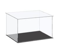 sourcing map Boîte de rangement cubique en acrylique transparent à assembler pour objets de collection 35,6 x 21,3 x 20,3 cm