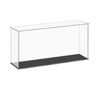 sourcing map Boîte de rangement en acrylique avec cube en plastique transparent, boîte de présentation anti-poussière à assembler, 41x11x20,5 cm pour articles de collection