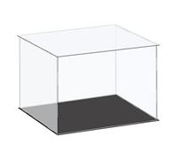 sourcing map Boîte de rangement en acrylique avec cube en plastique transparent, boîte de présentation claire, petite, à assembler, anti-poussière, vitrine de 14,2 x 12,2 x 10,0 pouces pour articles