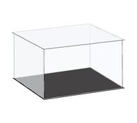 sourcing map Boîte de rangement en acrylique avec cube en plastique transparent, petite boîte de rangement anti-poussière à assembler, vitrine claire 36x31x20,5 cm pour articles de collection