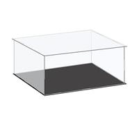 sourcing map Boîte de rangement en acrylique avec cube en plastique transparent, petite vitrine anti-poussière à assembler, 36x31x15,5cm pour articles de collection