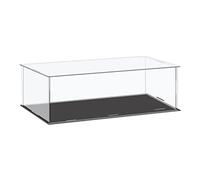 sourcing map Boîte de rangement en acrylique transparent - Petite boîte de rangement - Étanche à la poussière - 36 x 16 x 10,5 cm - Pour objets de collection