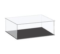 sourcing map Boîte de rangement en acrylique transparent pour objets de collection 41 x 31 x 15,5 cm