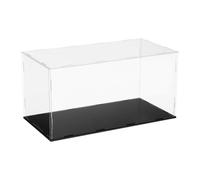 sourcing map Boîte de rangement en acrylique transparent pour objets de collection - Boîtes de rangement transparentes à assembler soi-même avec base noire - Boîte de rangement anti-poussière pour
