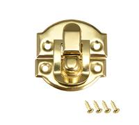 sourcing map Boîte Loquet Rétro Style Doré Décoratif loquet Bijoux Boîte Capture 10pc