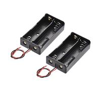 sourcing map Boîte Rangement Boîtier Batterie 2 Emplacements x 3.7V 2-Fil Conducteur pour 2 x 18650 Batterie 2Pcs