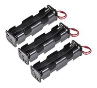 sourcing map Boîte Rangement Boîtier Batterie 8 Emplacements x 1.5V 2-Fil Conducteur pour 8 x AA Batterie 3Pcs