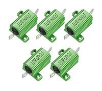 sourcing map Boîtier en aluminium Résistance 10W 60 Ohm Vert bobiné pour convertisseur LED avec Rod Post 10W60RJ