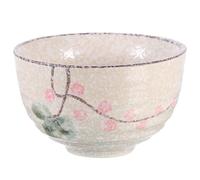 Sourcing Map Bol à matcha - Cérémonie du thé matcha japonais Chawan, tasse à thé vert fabriquée à la main, céramique, beige