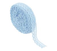 sourcing map Bordure en dentelle, 4,6 m x 1,27 cm - Ruban en dentelle vintage pour bricolage, couture, artisanat, emballage cadeau, décoration, bandeaux de mariage - Bleu clair