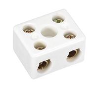 sourcing map Bornier en Céramique Connecteurs porcelaine à hautes températures 2 manières pour câble fil électrique