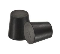 sourcing map Bouchon Conique Caoutchouc 18mm à 24mm Solide Noir pour Bouchons, Liège Bouchon d'égout tuyau d'eau Bouchons pour instruments expérimentaux 5 Pièces