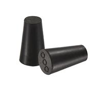 sourcing map Bouchon Conique Caoutchouc 8.2mm à 12.7mm Solide Noir pour Bouchons, Liège Bouchon d'égout tuyau d'eau Bouchons pour instruments expérimentaux 20 Pièces