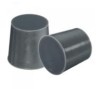 sourcing map Bouchon Conique en Caoutchouc de Silicone 23mm à 27mm Solide Gris pour Revêtement en Poudre, Peinture, Anodisation, Placage, Sablage, Utilisation en Laboratoire 2 Pièces