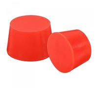 sourcing map Bouchon Conique en Caoutchouc de Silicone 36mm à 43mm Solide Rouge pour Revêtement en Poudre, Peinture, Anodisation, Placage, Sablage, Utilisation en Laboratoire 2 Pièces