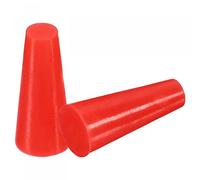 sourcing map Bouchon Conique en Caoutchouc de Silicone 6.4mm à 11mm Solide Rouge pour Revêtement en Poudre, Peinture, Anodisation, Placage, Sablage, Utilisation en Laboratoire 10 Pièces