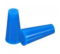 sourcing map Bouchon Conique en Caoutchouc de Silicone 6.4mm à 9.5mm Solide Bleu pour Revêtement en Poudre, Peinture, Anodisation, Placage, Sablage, Utilisation en Laboratoire 50 Pièces
