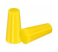 sourcing map Bouchon Conique en Caoutchouc de Silicone 6.4mm à 9.5mm Solide Jaune pour Revêtement en Poudre, Peinture, Anodisation, Placage, Sablage, Utilisation en Laboratoire 10 Pièces