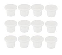 sourcing map Bouchon de Trou en Caoutchouc de Silicone Bouchon Souple et Flexible pour 9-10mm Trou Blanc 12 Pièces