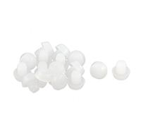 sourcing map Bouchon Plastique 6mm diamètre Bouchons extrémité Tube à Tube Rond Blanc Couvercle 16pcs