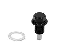 sourcing map Bouchon Vidange M12x1,5mm Filetage Carter d'Huile Vis Noir avec Rondelle