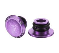 sourcing map Bouchons d'extrémité de guidon en aluminium de 16,2 g avec anneaux assortis pour VTT, vélo de route, BMX à pignon fixe, violet