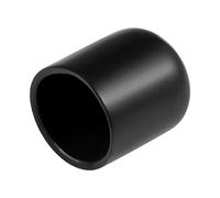 sourcing map Bouchons d'extrémité en Caoutchouc Protecteur de Filetage de Couvercle de Boulon de Tube Rond en Vinyle Noir 18mm