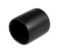 sourcing map Bouchons d'extrémité en Caoutchouc Protecteur de Filetage de Couvercle de Boulon de Tube Rond en Vinyle Noir 20mm Inner Dia