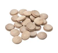 sourcing map Bouchons en Bois, 25 Pcs 25 X 20 mm Plaques en Bois de Hêtre avec Bouton Supérieur, Cache-Trous de Vis, Couverture Décorative pour Chaises Menuiserie