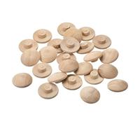 sourcing map Bouchons en Bois, 25 Pcs de 20 X 7 mm Plaques en Bois de Hêtre avec Bouton Supérieur, Cache-Trous de Vis, Couverture Décorative pour Chaises Menuiserie