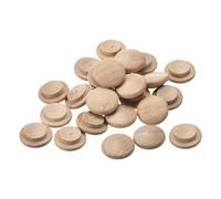 sourcing map Bouchons en Bois, 50 Pcs 18 X 12 mm Plaques en Bois de Hêtre avec Bouton Supérieur, Cache-Trous de Vis, Couverture en Bois Décorative pour Chaises Menuiserie en Bois.
