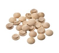 Sourcing Map Bouchons en Hêtre, 50 Pcs 15 X 10 mm avec Tête de Bouton, Cache-Trous de Vis, Couvercle Décoratif pour Chaises et Menuiserie