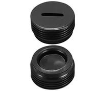 sourcing map Bouchons porte-balais en carbone 16mm O.D. 9mm I.D. 8mm Couvre-pinceau noir 2pcs