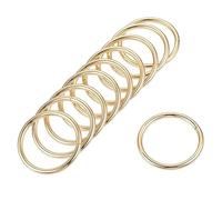 sourcing map Boucle Anneau 30mm Métal pour Sangles Sacs Ceintures Bricolage Artisanat Doré 20Pcs